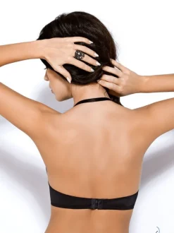 Gorsenia G025 biustonosz push up czarny KOKTAJLOWY