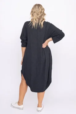 Polski Grafitowa Sukienka DONNA