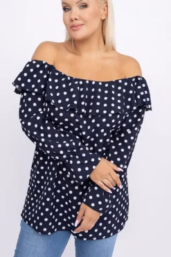 Damskie Polski Granatowa Bluzka LOREZIA Wzór 1