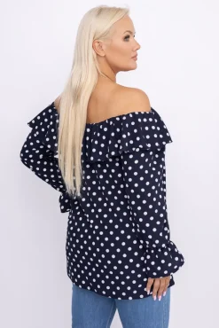 Damskie Polski Granatowa Bluzka LOREZIA Wzór 1