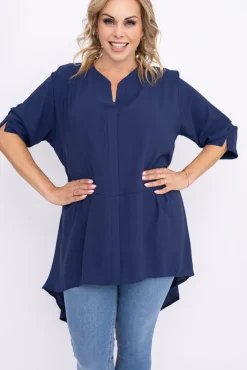 Damskie Polski Granatowa Koszula AGILE