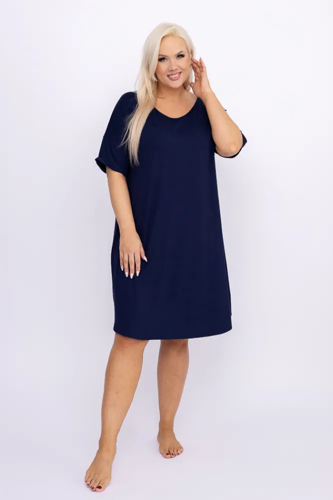 Polski Granatowa Koszula Nocna MERTENI