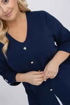 Damskie Polski Granatowa Koszula SAVIA