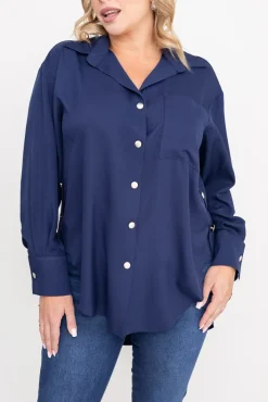 Damskie Polski Granatowa Koszula SENTURI