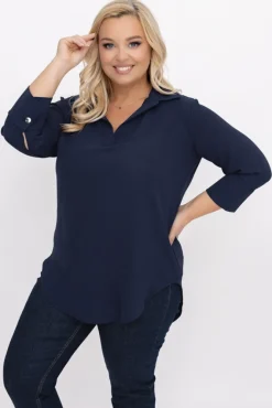 Damskie Polski Granatowa Koszula VENTELI