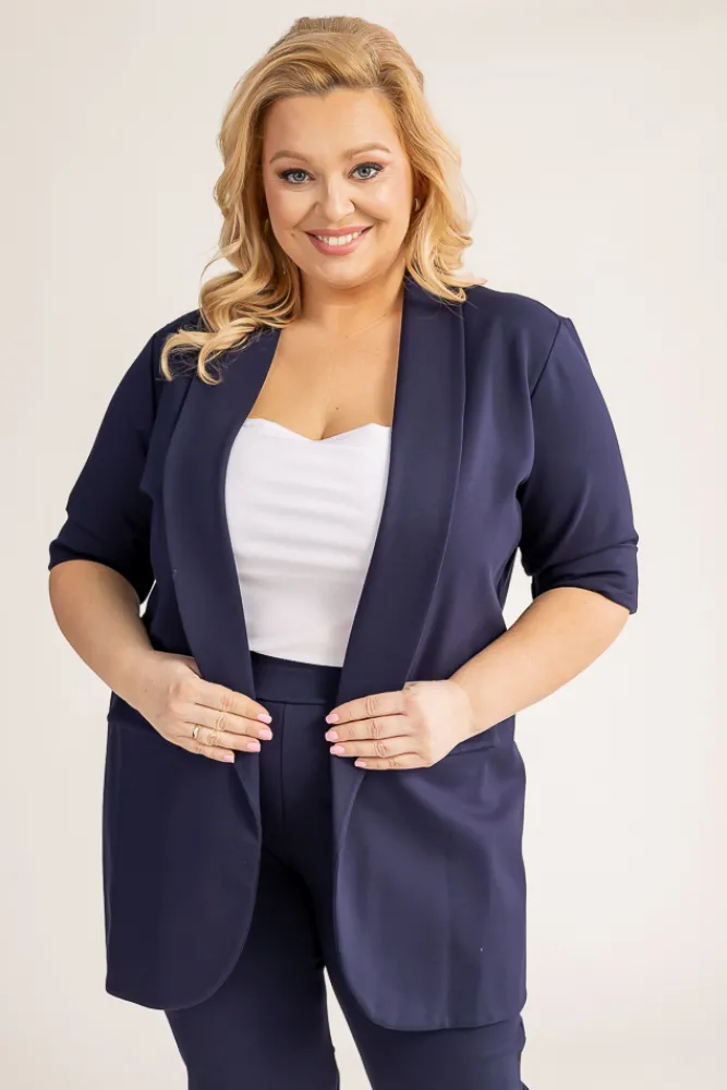 Damskie Polski Granatowa Marynarka CINTA