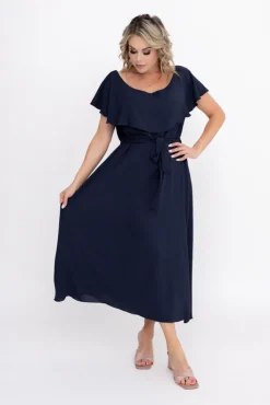 Polski Granatowa Sukienka DENVER
