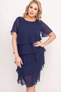 Polski Granatowa Sukienka ORINA