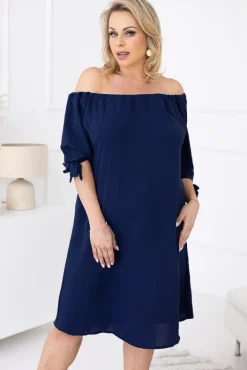 Polski Granatowa Sukienka ROSINA
