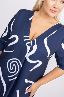 Damskie Polski Granatowa Tunika ATTIMA