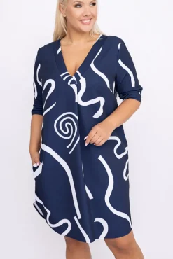 Damskie Polski Granatowa Tunika ATTIMA