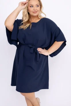 Damskie Polski Granatowa Tunika kimono LUNDIA