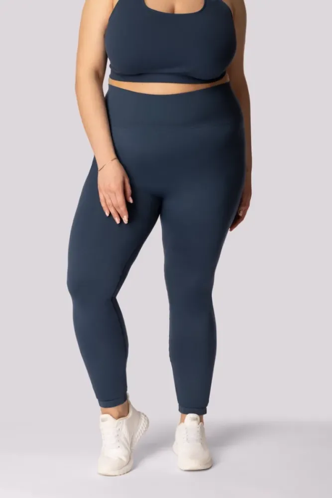 Polski Granatowe Legginsy z kieszonką BASE