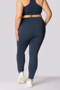 Polski Granatowe Legginsy z kieszonką BASE