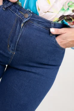 Damskie Granatowe Spodnie jeansowe SABAYO