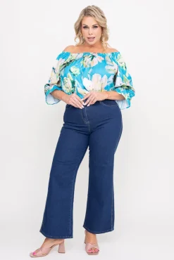 Damskie Granatowe Spodnie jeansowe SABAYO