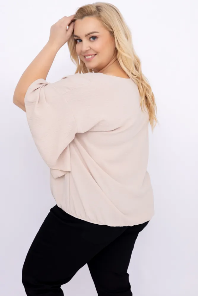 Damskie Polski Jasnobeżowa Bluzka ETERNAL