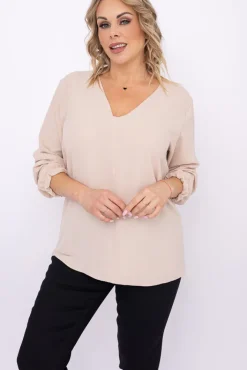 Damskie Polski Jasnobeżowa Bluzka PRUDI