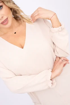 Damskie Polski Jasnobeżowa Bluzka PRUDI