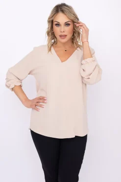 Damskie Polski Jasnobeżowa Bluzka PRUDI