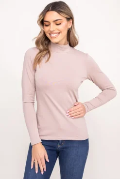 Damskie Polski Jasnobeżowa Bluzka z półgolfem KERZI