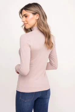 Damskie Polski Jasnobeżowa Bluzka z półgolfem KERZI