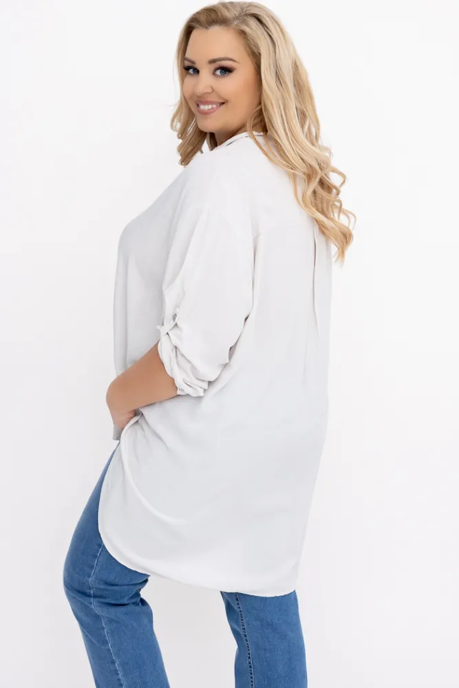 Damskie Włoski Jasnobeżowa Koszula MILOGI