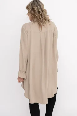 Damskie Włoski Jasnobeżowa Koszula TOURI