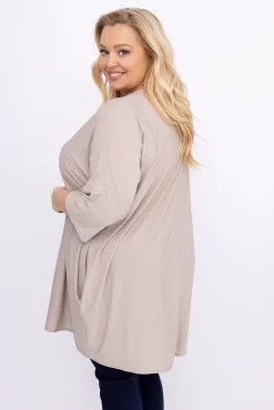 Damskie Polski Jasnobeżowa Tunika brokatowa VELIARI