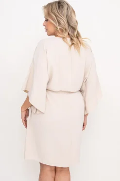 Damskie Polski Jasnobeżowa Tunika kimono LUNDIA