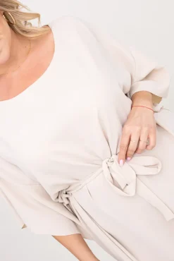 Damskie Polski Jasnobeżowa Tunika kimono LUNDIA