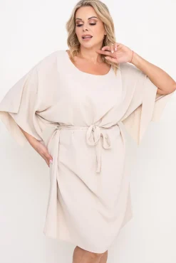 Damskie Polski Jasnobeżowa Tunika kimono LUNDIA