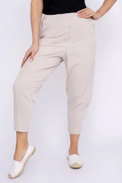 Damskie Włoski Jasnobeżowe Spodnie 7/8 BARTISIA