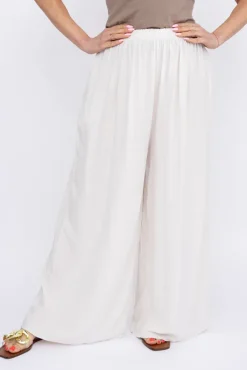 Damskie Włoski Jasnobeżowe Spodnie SAGAZI