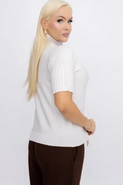 Damskie Włoski Jasno Sweterek z półgolfem ZURGENA