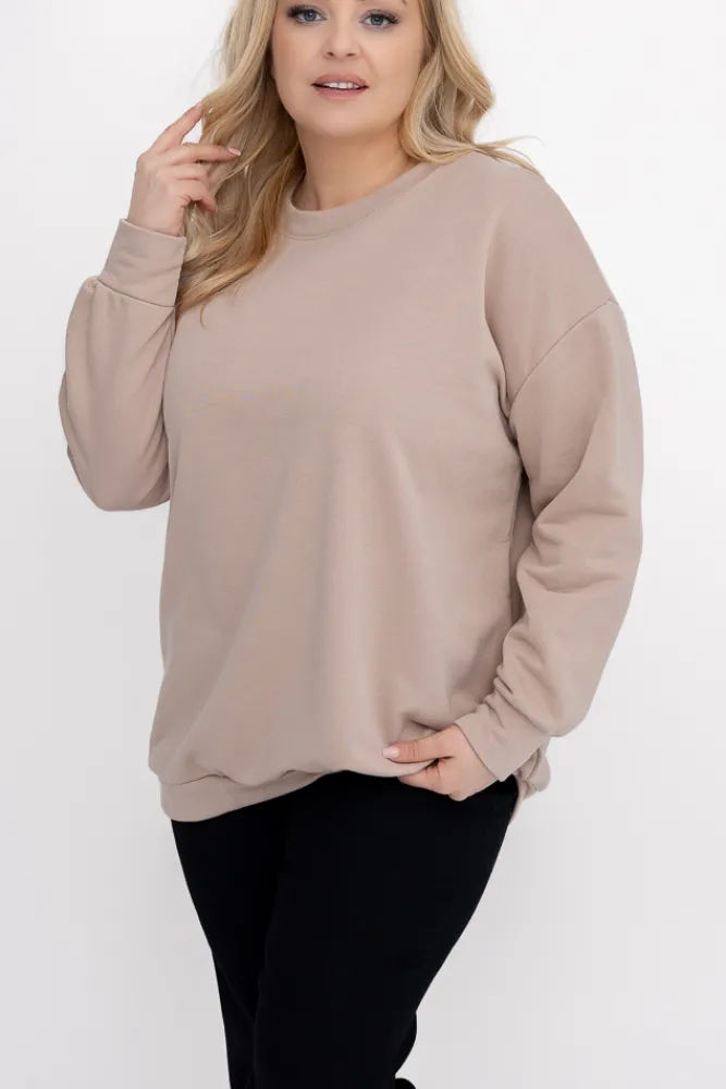 Damskie Włoski Jasnobrązowa Bluza LINDI