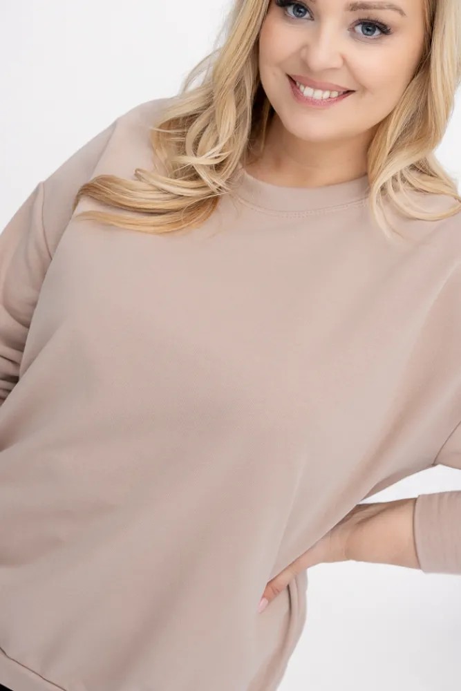 Damskie Włoski Jasnobrązowa Bluza LINDI