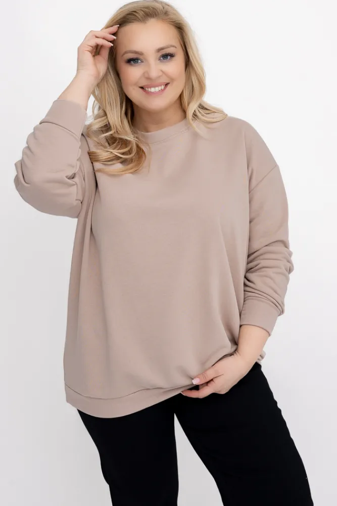 Damskie Włoski Jasnobrązowa Bluza LINDI