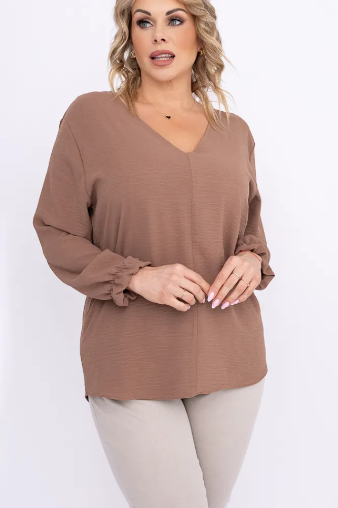 Damskie Polski Jasnobrązowa Bluzka PRUDI