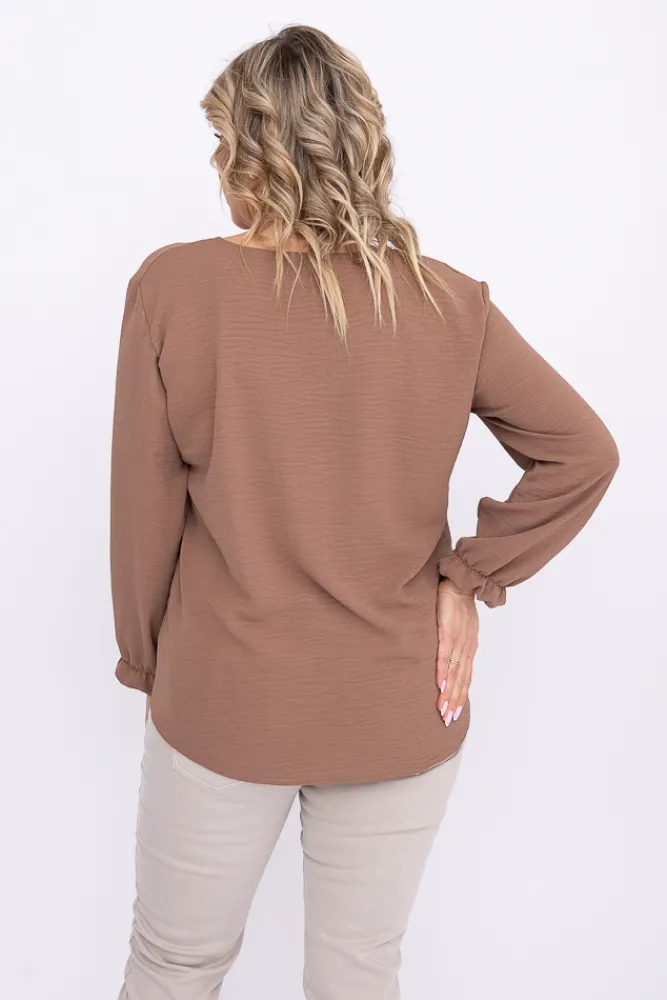 Damskie Polski Jasnobrązowa Bluzka PRUDI