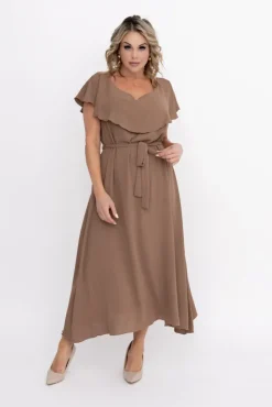 Polski Jasnobrązowa Sukienka DENVER