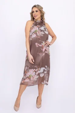 Włoski Jasnobrązowa Sukienka LOPEZA