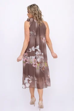 Włoski Jasnobrązowa Sukienka LOPEZA