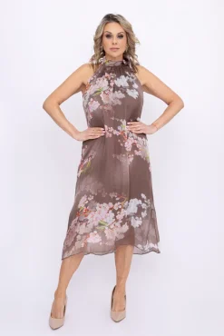 Włoski Jasnobrązowa Sukienka LOPEZA