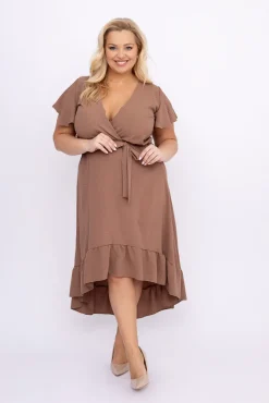 Polski Jasnobrązowa Sukienka RHODIO