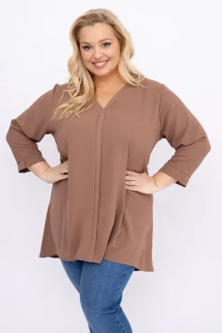 Damskie Polski Jasnobrązowa Tunika CENZA