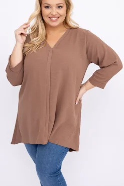 Damskie Polski Jasnobrązowa Tunika CENZA