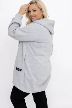 Damskie Włoski Jasnoszara Bluza dresowa FERINA