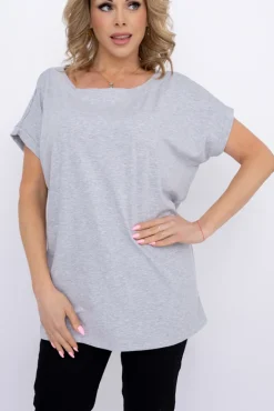 Damskie Włoski Jasnoszara Bluzka WENDI