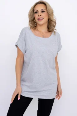 Damskie Włoski Jasnoszara Bluzka WENDI